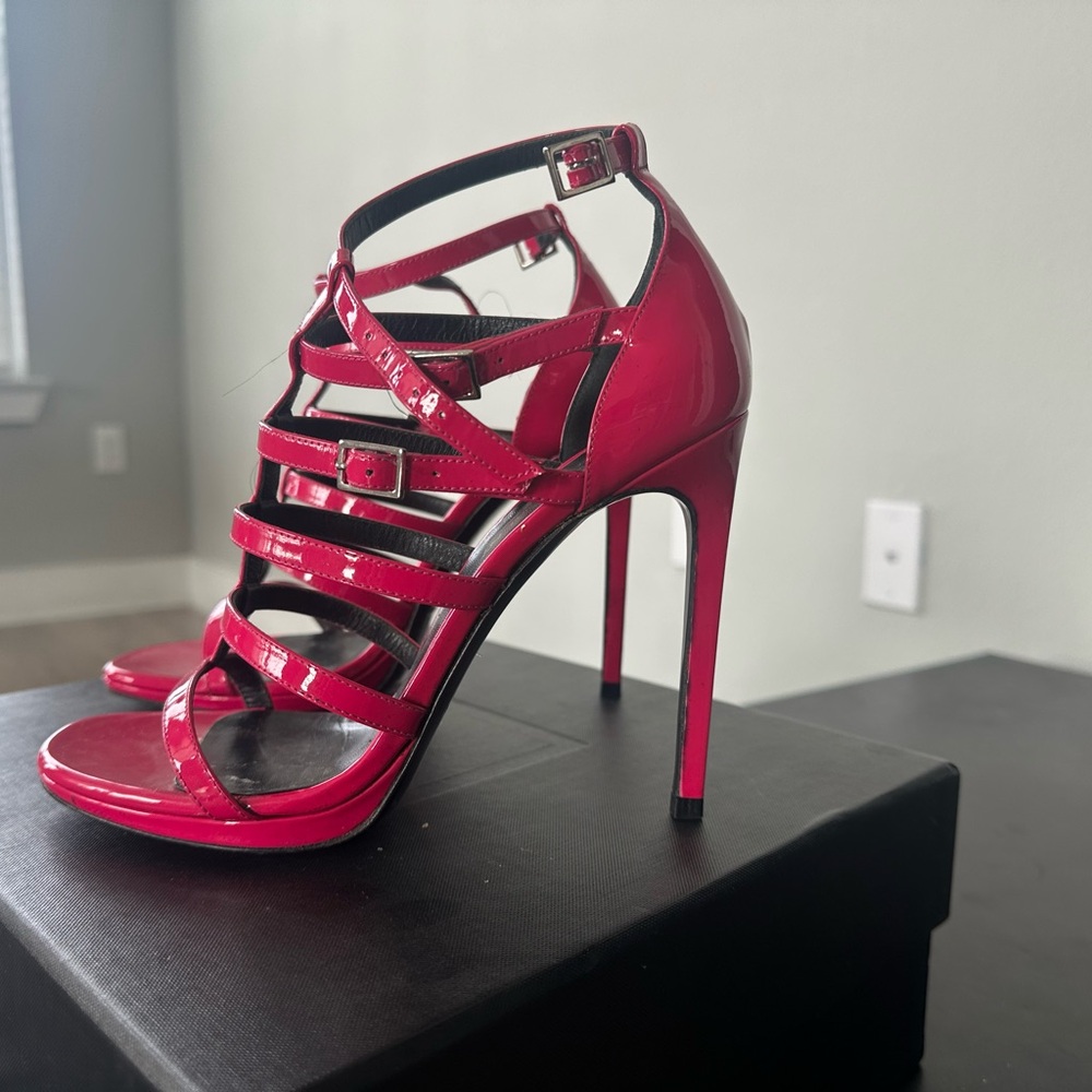 Saint Laurent hot pink Stiletto Heels